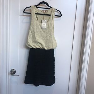 Chelsea & Violet Black Knit and Racer Tank Dress